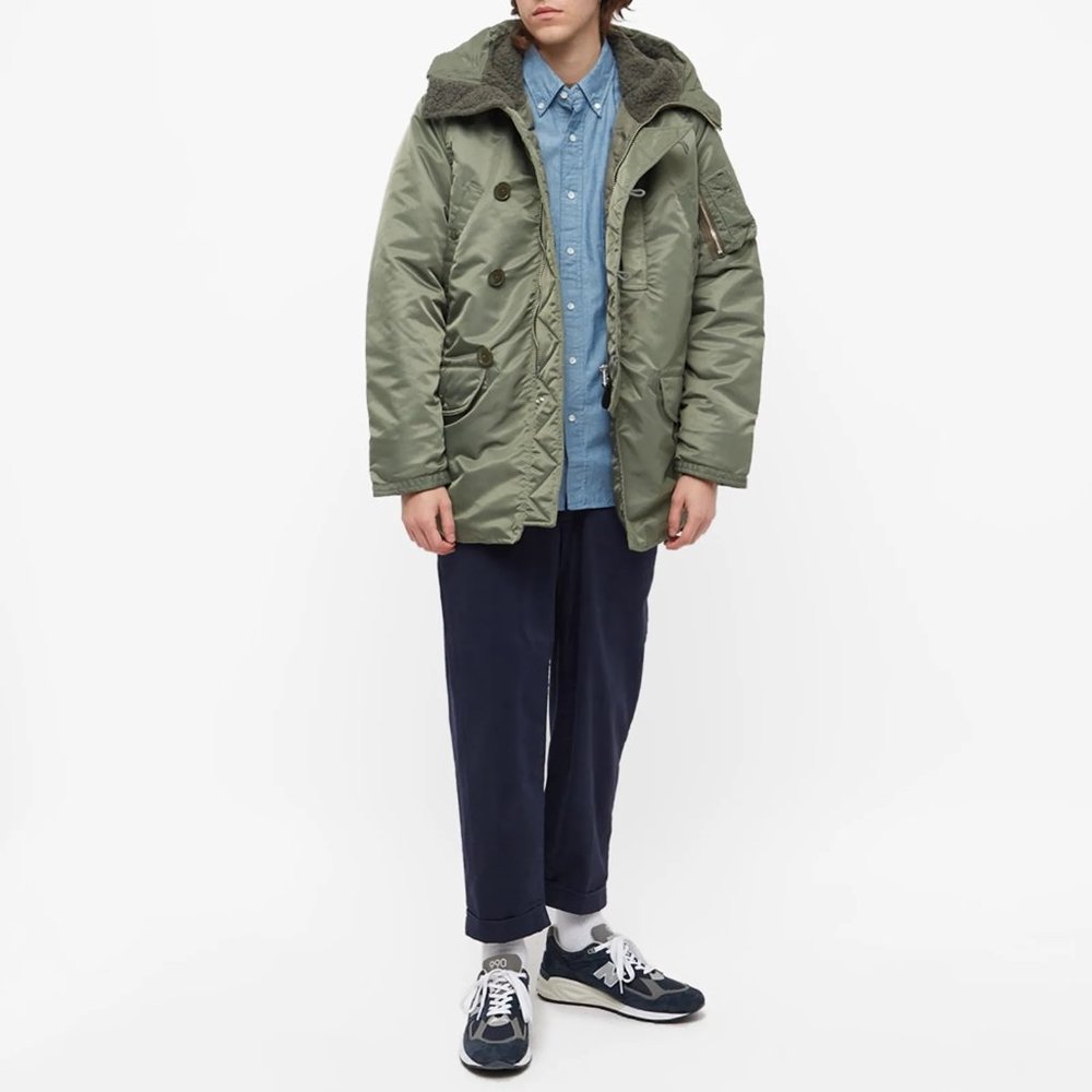 BEAMS PLUS MIL TYPE N-3B DOWN JACKET - SAGE - Picture 5 of 15